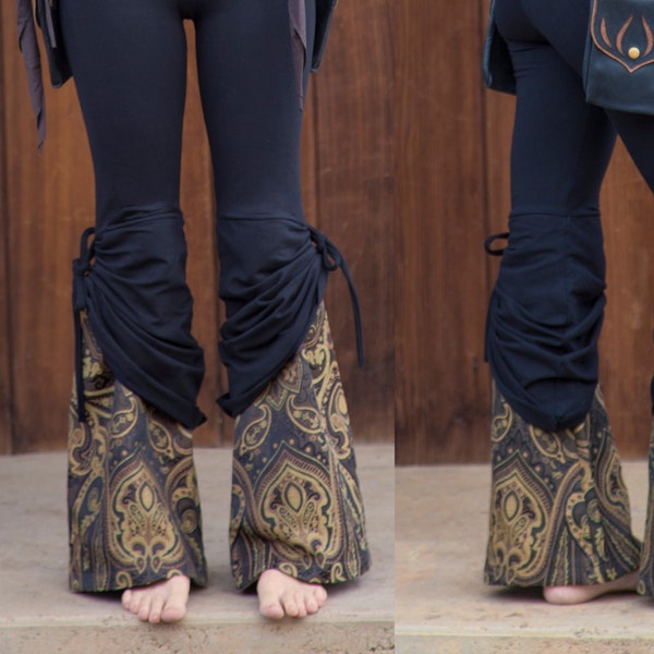 Peekaboo Tie Up Flare Pants - with Beautiful Upholstery Flare