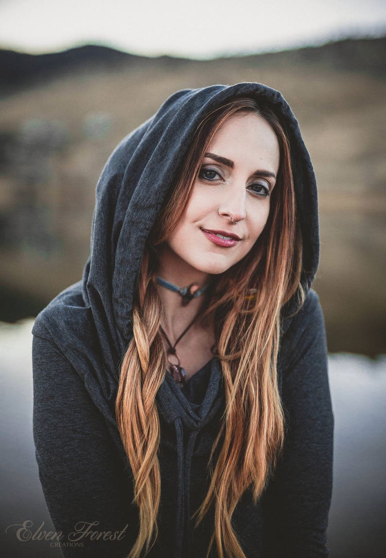 Wonderland Hooded Pixie Dress Cowl Hood Version Long Etsy Canada