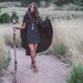 Hooded Cape Dress ~ Elven Forest, cowl hood, Festival clothing 