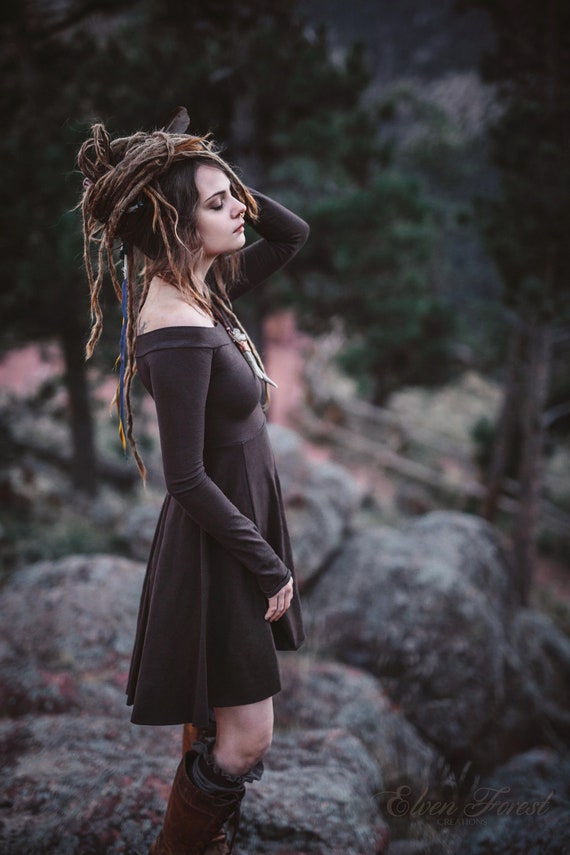 【Elfelfelf Archives】ELF'S LONG SLEEVE DRESS ☆大人気☆ Wonderland Pixie Dress - with Long Sleeves | Earthy clothing
