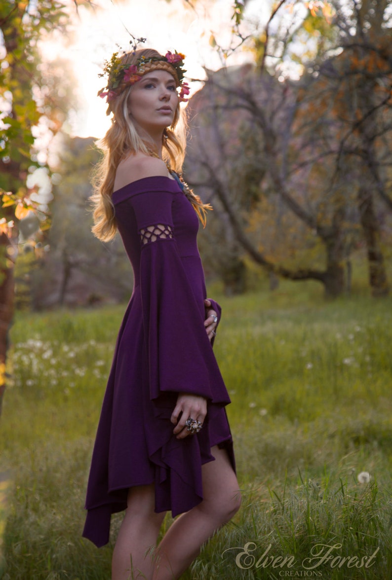 Summer's Eve Dress Elven Forest, Festival Clothing, Ren Faire image 3