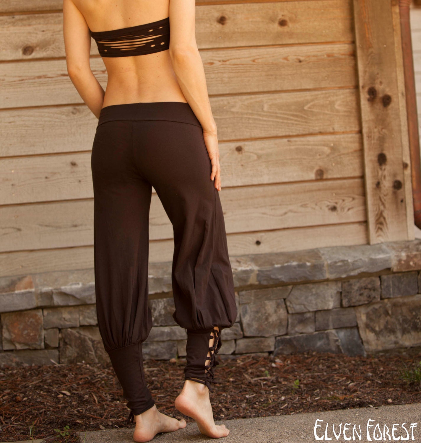 Lace up Yoga Harem Pant With Cut Out 