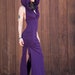 Goddess Scrunchie Maxi Dress ~ with Cowl Hood ~ Elven Forest, Burning Man, Festival Clothing 