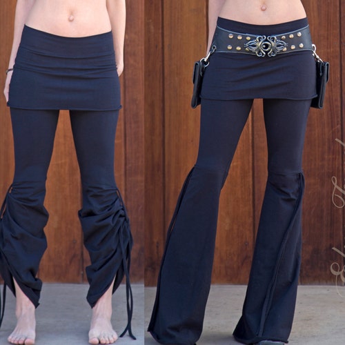 Athena Tie-up Pants and Skirt Flow Pants Bohemian Yoga - Etsy