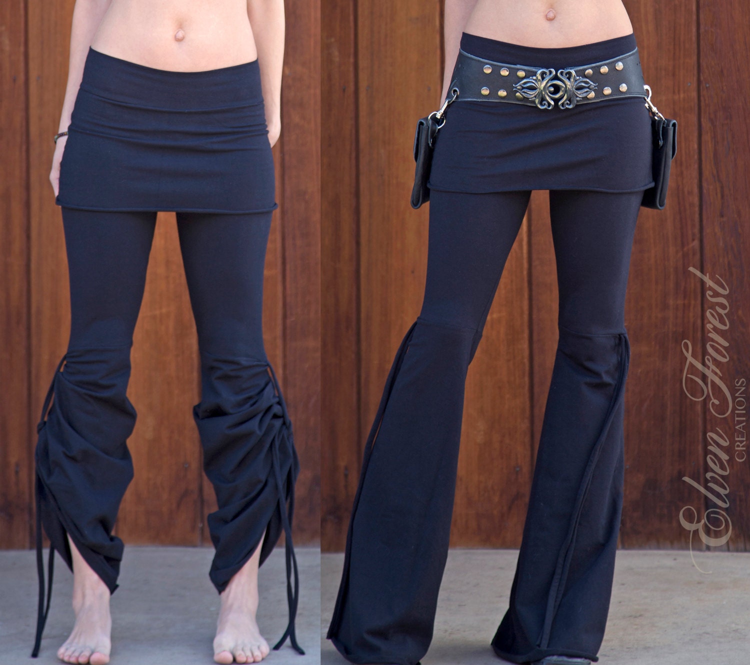 Burning Man Clothing Women, Pixie Leggings, Boho Festival Clothing, Bell  Bottoms Bohemian Pants, Gypsy Flare Pants, Hippie Yoga Pants 