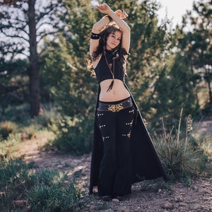 Druidess Duster Crop Top Elven Forest, Festival clothing image 6