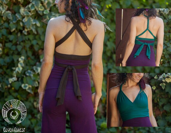 Wrap and Tie Racerback Top  Earthy clothing inspired by fairytale