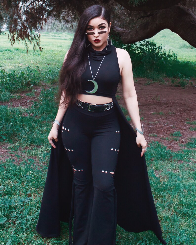 Druidess Duster Crop Top Elven Forest, Festival clothing image 8