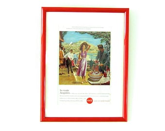 Original Vintage 1957 Coca-Cola Advert - Framed