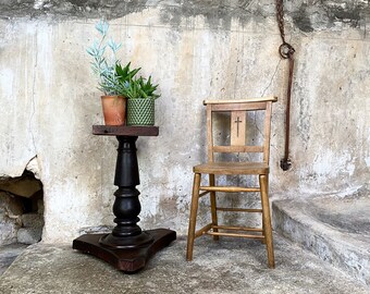 Antique Wooden Church Chair