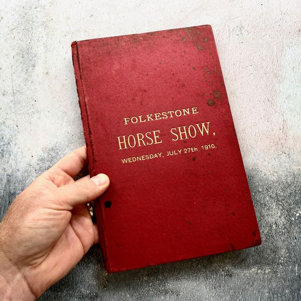 1910 Antique Folkestone Horse Show Official Catalogue Book Guide