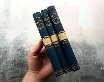 Trio of Antique Library of Useful Stories - The Story of The Potter, Books, The Cotton Plant