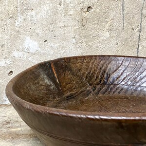 Antique Welsh Treen Wooden Dairy Bowl image 10