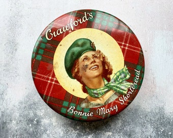 Crawford's Bonnie Mary Shortbread Biscuit Vintage Tin