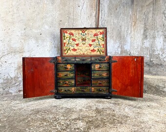 Antique German 18th Century Drawer Medicine/Apothecary Cabinet - 1700s