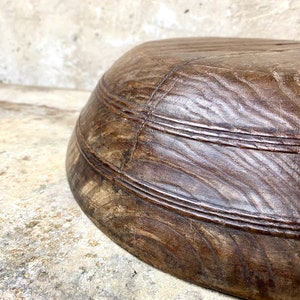 Antique Welsh Treen Wooden Dairy Bowl image 4