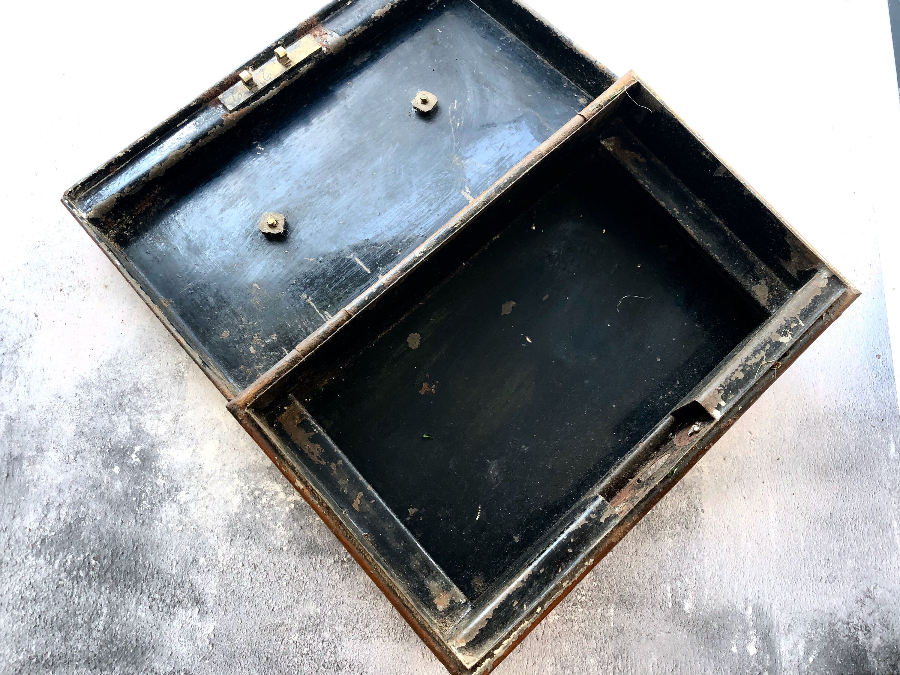 Antique Metal Money Box Etsy