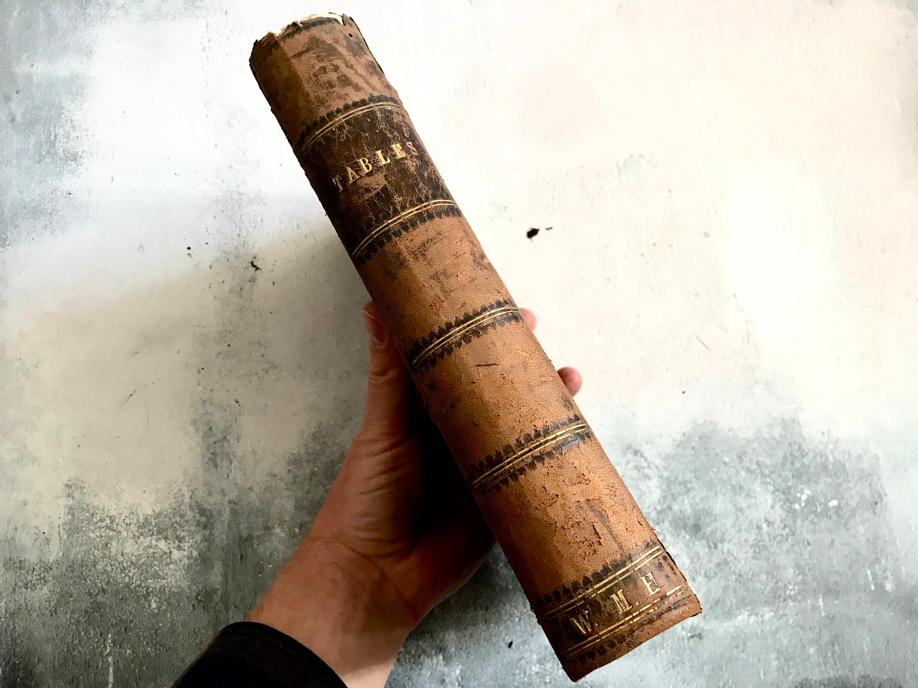 Image of 1890S Royal Navy Officer Tables Book - Hms Victorious, Britannia, Revenge, Resolution