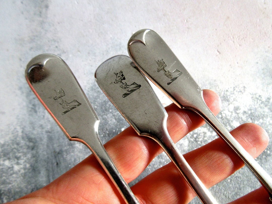 Antique Silver Plated Spoon & Forks With Heraldic Symbols