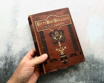 Antique Fifty Bab Ballads by WS Gilbert 1878 Hardback Book