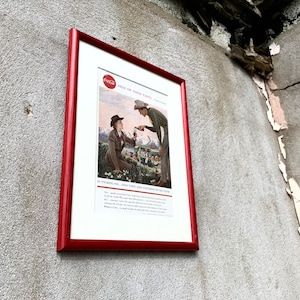 Vintage Framed Original Mid Century 1958 Coca-Cola Advert