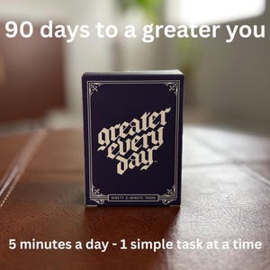 90 Day Self Improvement Card Deck-Daily Motivation & Mindset Cards-Build Better Habits in 5 Minutes a Day-Wellness Gift