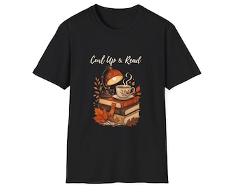 Curl Up & Read T-Shirt | Cozy Autumn Book Lover Shirt | Reading Season Tee | Fall Bookish Gift