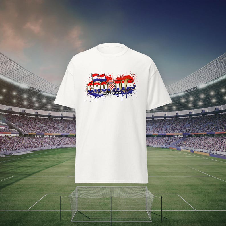 Maglietta per tifosi della Coppa del Mondo 2026 in Croazia - Maglietta da calcio della nazionale immagine 1