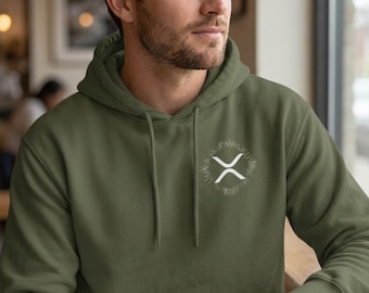 Sudadera con capucha y logotipo de XRP / Ropa de criptomonedas