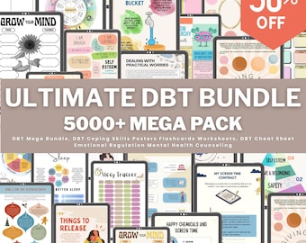 Megapaquete de TCD. Terapia Dialéctica Conductual. Habilidades de Tolerancia al Distrés. Habilidades de Atención Plena. Recursos para el Terapeuta. Herramientas para el Cliente. Cuadernos de Trabajo.