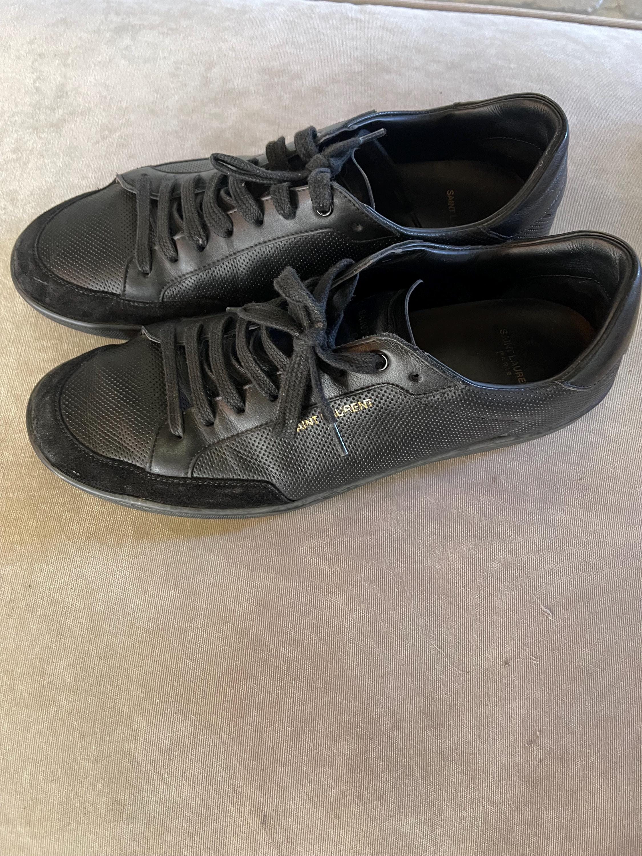 YVES SAINT LAURENT Size 9 Navy Wingtip Leather Cap Toe Lace Up Shoes Allen Edmonds Lloyd Wingtip Oxford Brogue Derby Shoes Size 9  main image 2
