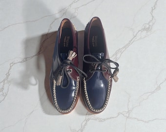 Vintage Allen Edmonds Nashua Brown Black Moc Toe Kiltie Tassel