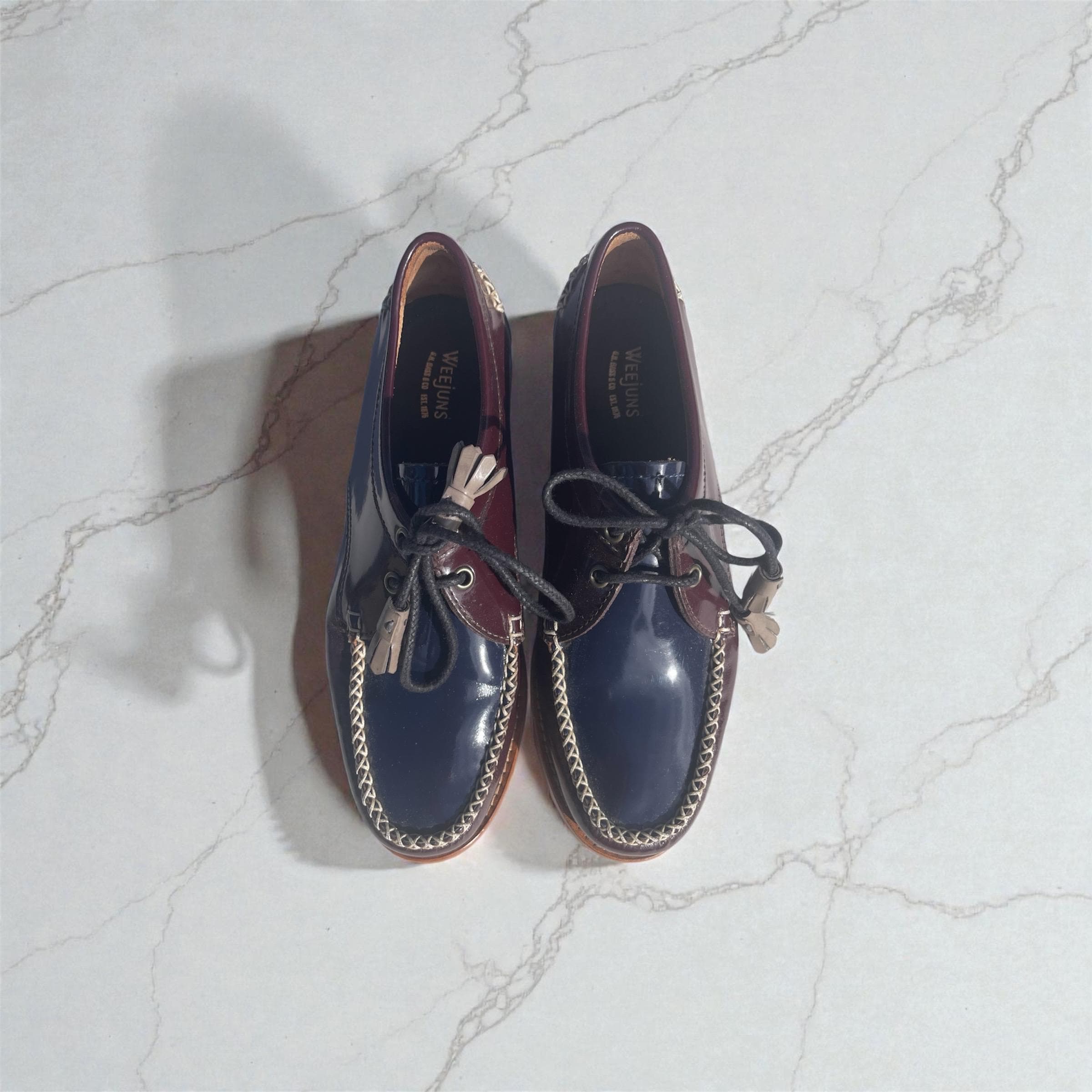 Faconnable x G.H. Bass WeeJuns Leather Shoes - Made in Italy - Women's Size 7