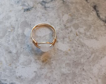 Gold Plated ring W/ Pink Stone