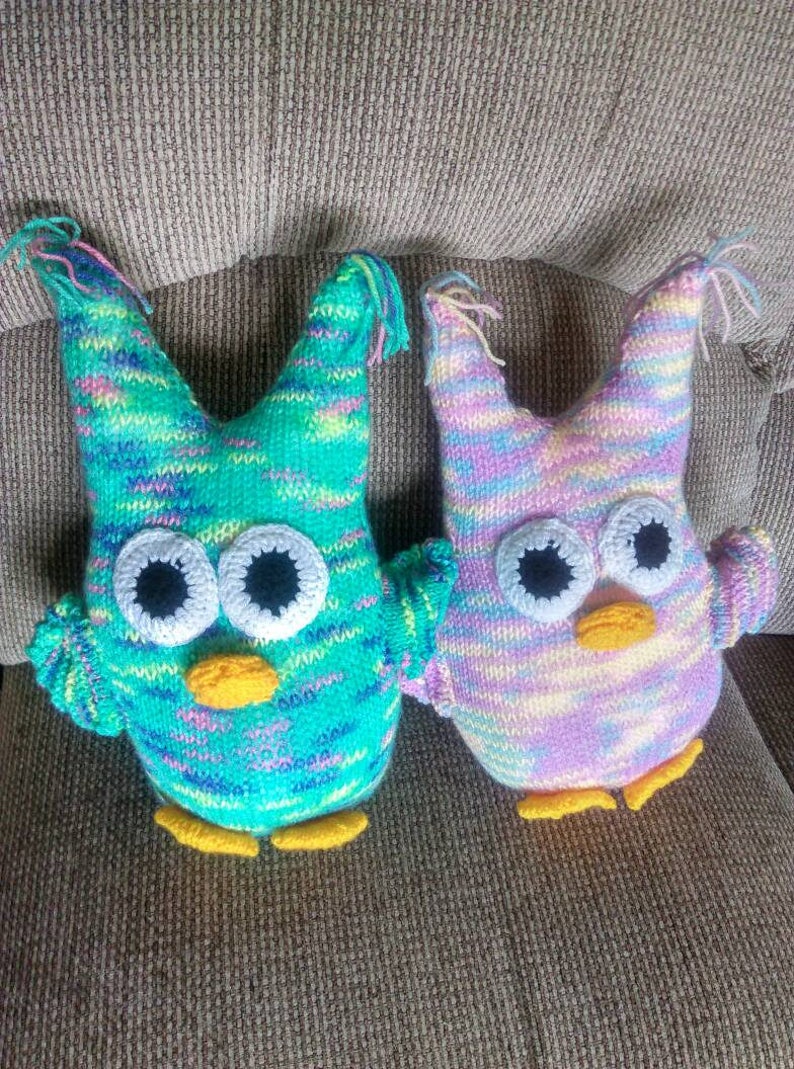 Hand Knitted Toy Owl Etsy - owl knit roblox