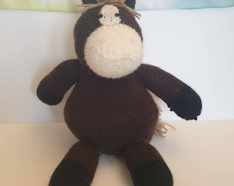 Hand knitted toy Horse, can be personalised name