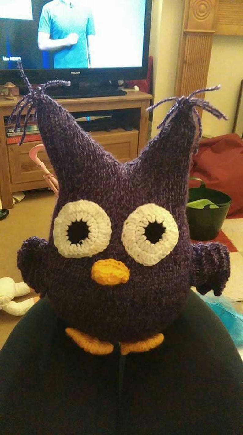 Hand Knitted Toy Owl Etsy - owl knit roblox
