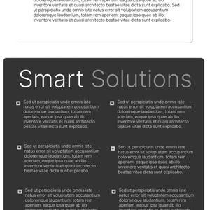 May include: A website design with the text "Innovate Boldly. Build The Future." and "Everything In One Place." The image includes a team of people working in an office setting, and the words "Smart Solutions" and "The future of work, simplified."