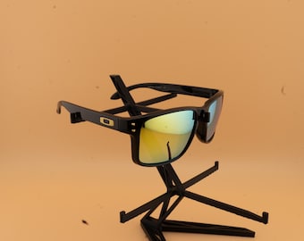 Gafas de sol deportivas negro mate/lente dorada
