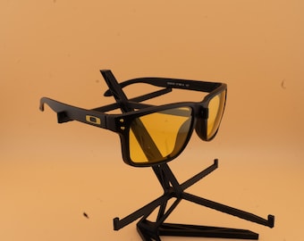 Gafas de sol deportivas negro mate/amarillo