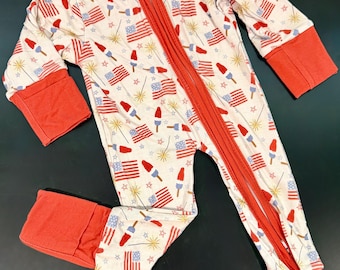 4th of July Modal Sleeper - Fourth of July Modal - FOJ Modal pajamas