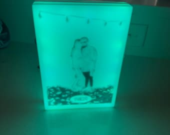 Custom 3D Printed Lithophane Light Box – Personalized Photo Lamp