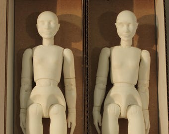 3D Printed Twelvemo Figure, 1/12 Scale Female Mannequin, Posable Model (Prototype)