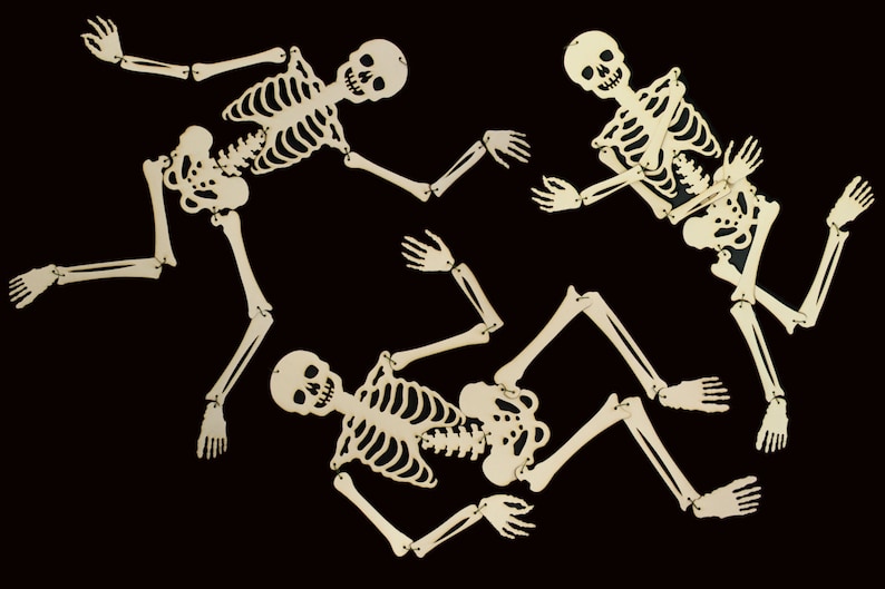 teaching resource home education 4 pack party pack card puppet Halloween Skeleton Kit laser cut bones