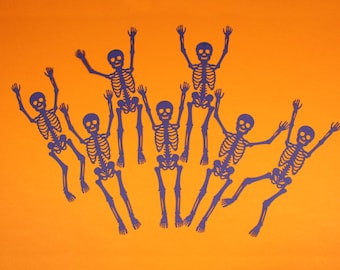 Skeleton SVG Bundle: Halloween Garland Laser Cut Vectors (Digital Download)