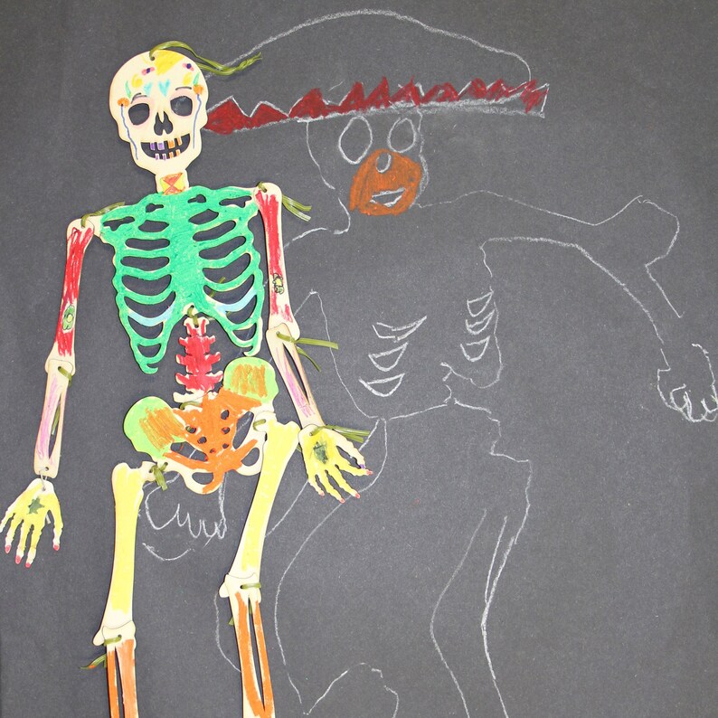 teaching resource home education 4 pack party pack card puppet Halloween Skeleton Kit laser cut bones