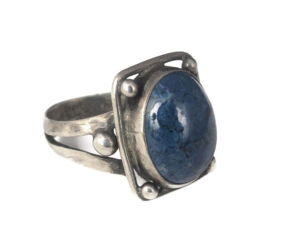 antique Arts and Crafts silver and sodalite Ring … - image 3