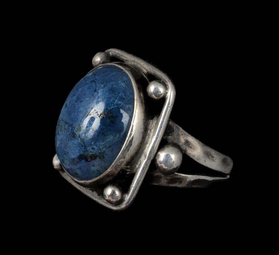 antique Arts and Crafts silver and sodalite Ring … - image 4