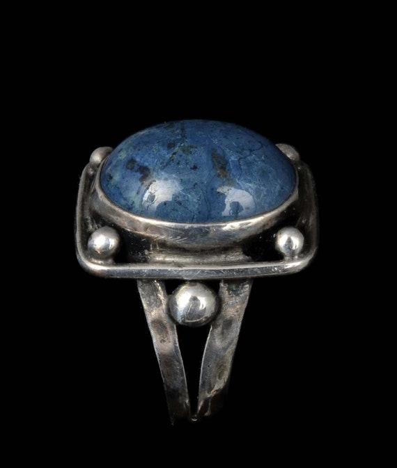 antique Arts and Crafts silver and sodalite Ring … - image 6