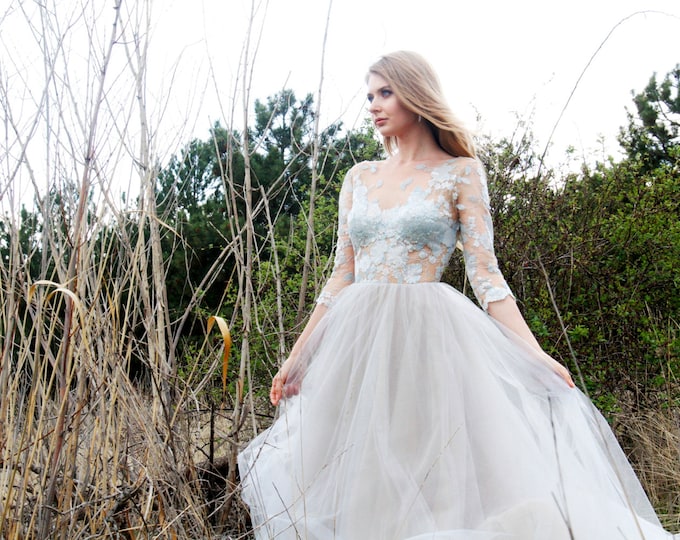 Handmade Romantic julia Wedding Dress Wedding Dress Backless Dress Open ...